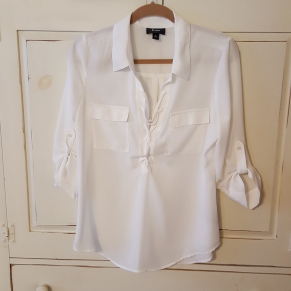 Bwear Tops - Women's white sheer blouse
